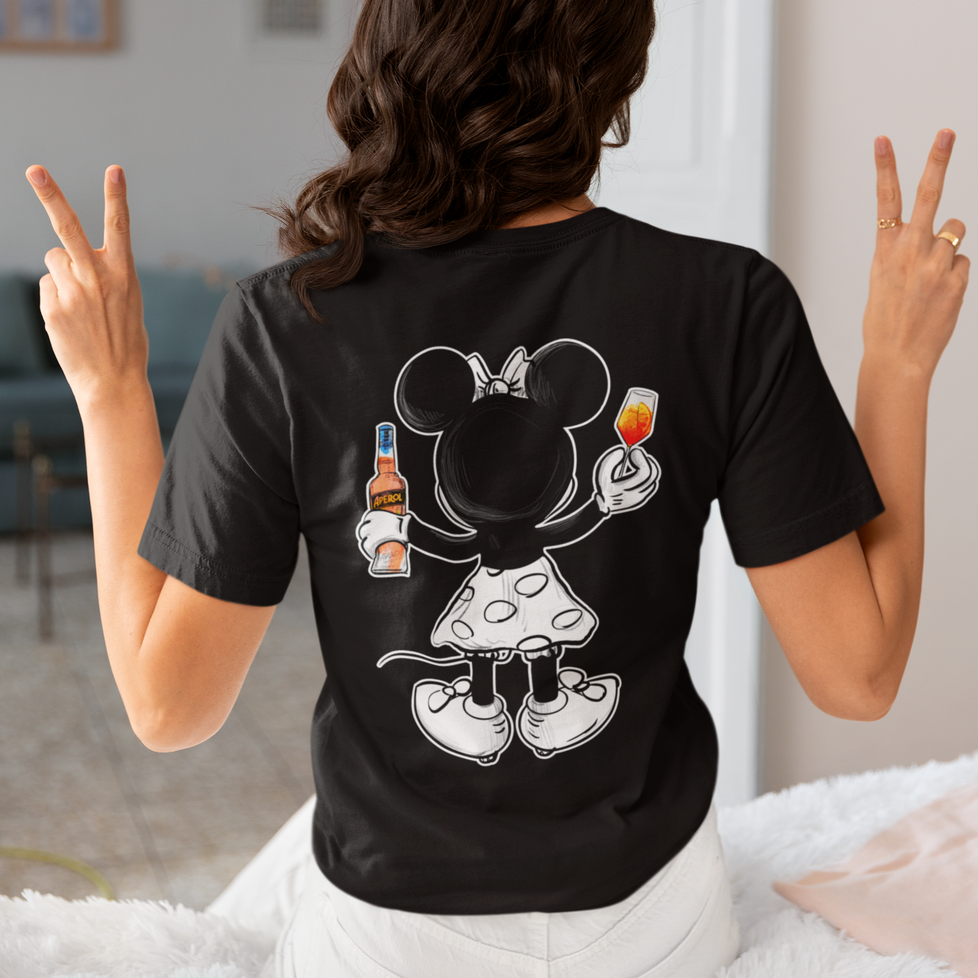 APEROL MOUSE - Premium Damenshirt Backprint
