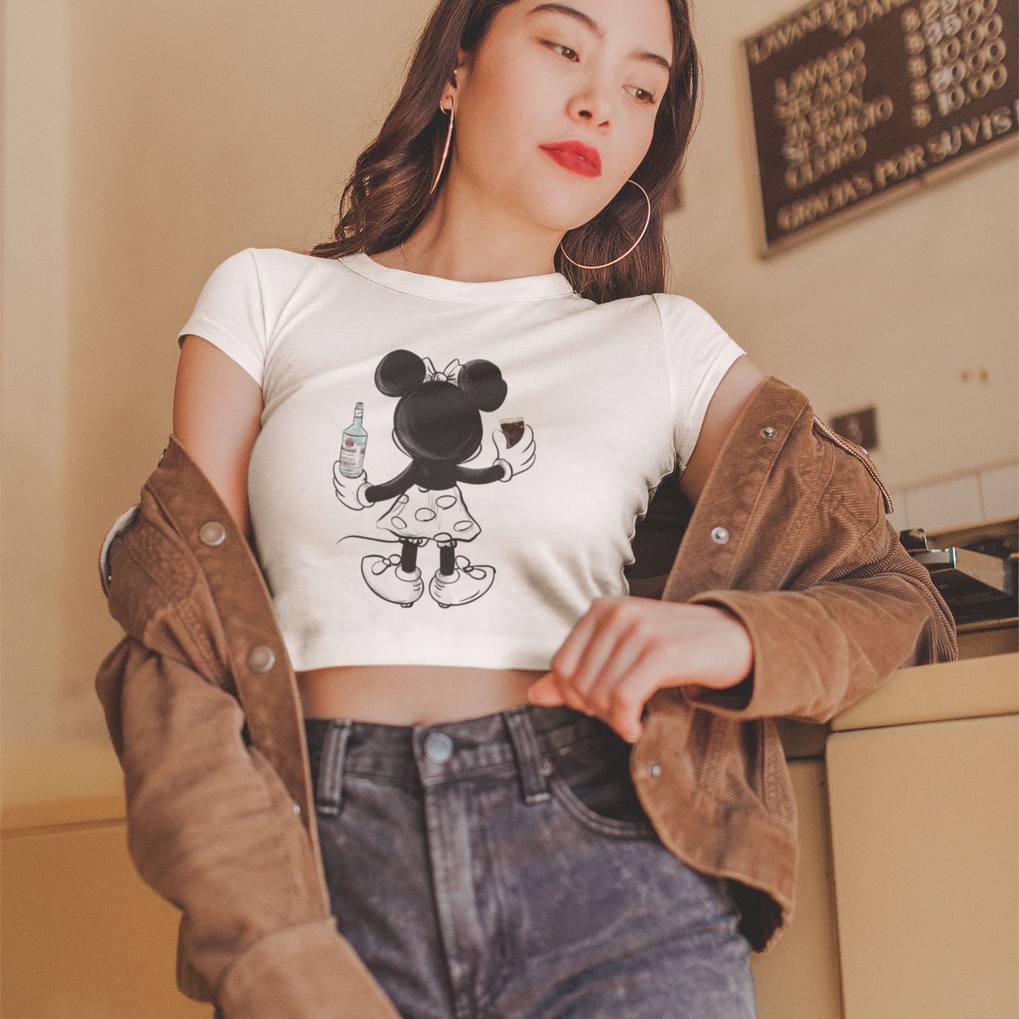 BACARDI COLA MOUSE - Crop Top