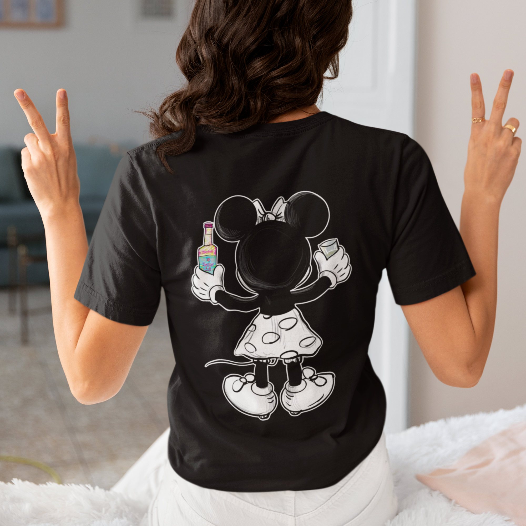 LUFT MOUSE - Premium Damenshirt Backprint