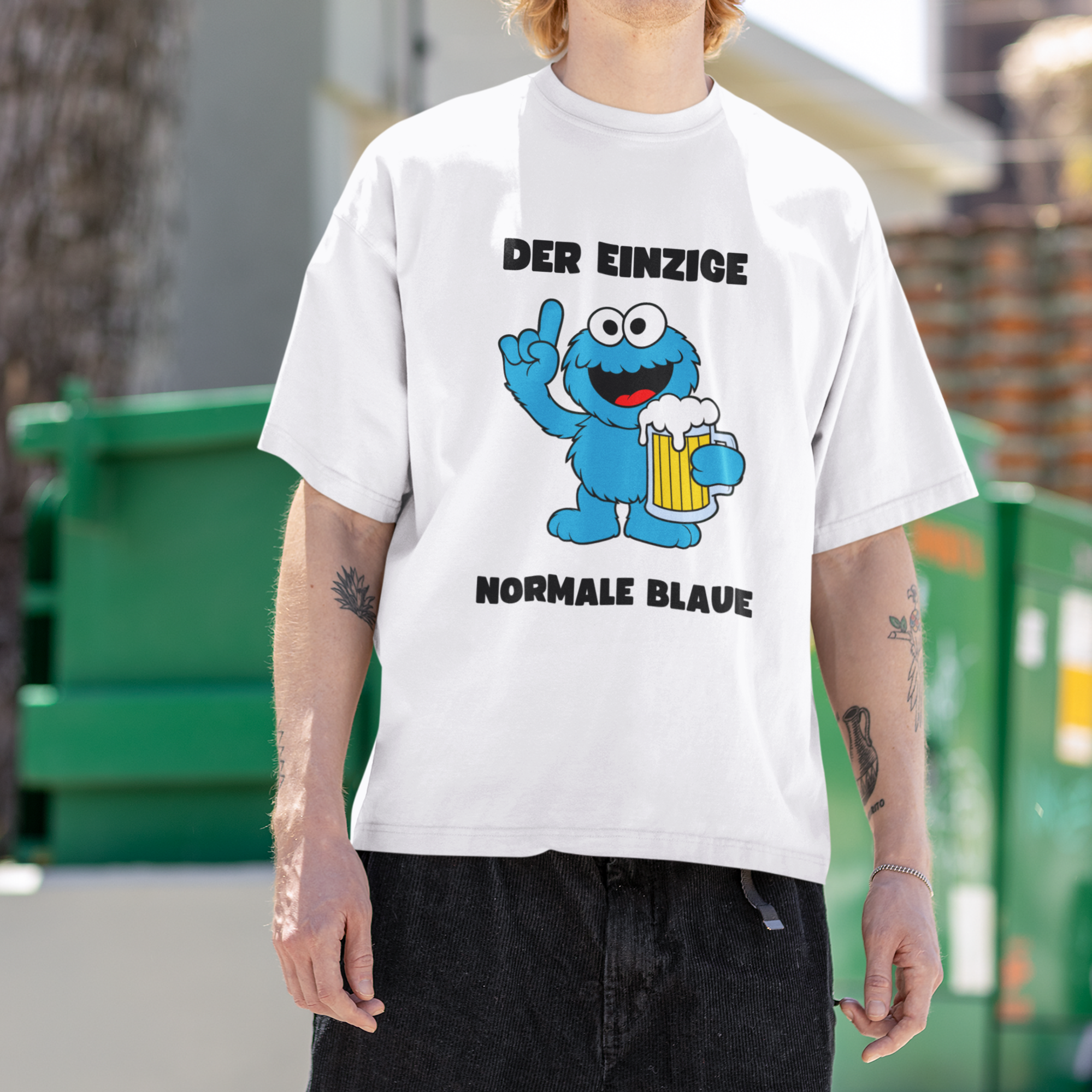 NORMALER BLAUER - Oversized Shirt