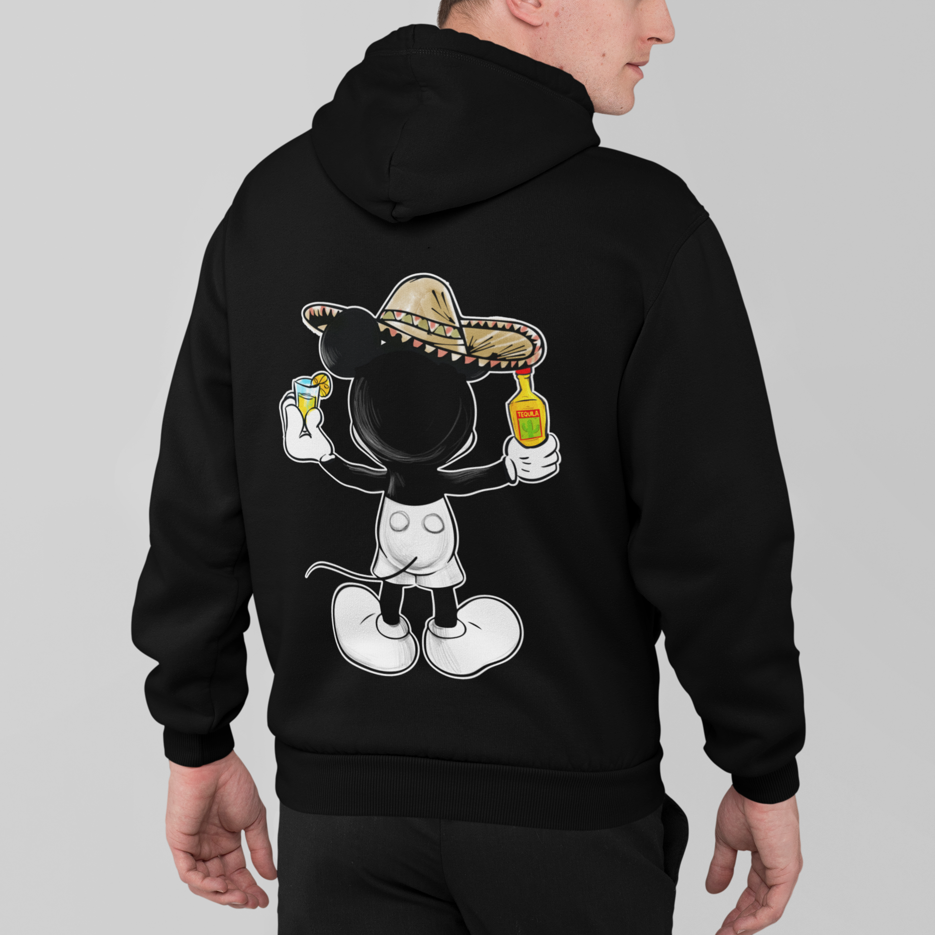 TEQUILA MOUSE - Premium Hoodie Backprint