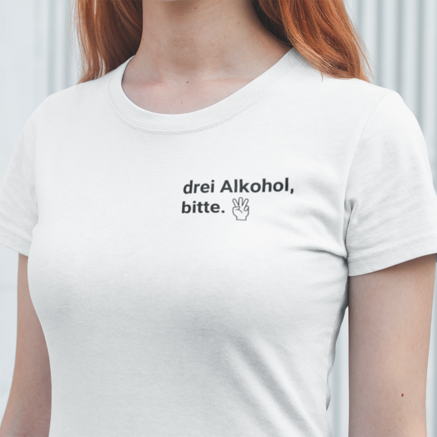 DREI ALKOHOL BITTE - Premium Damenshirt